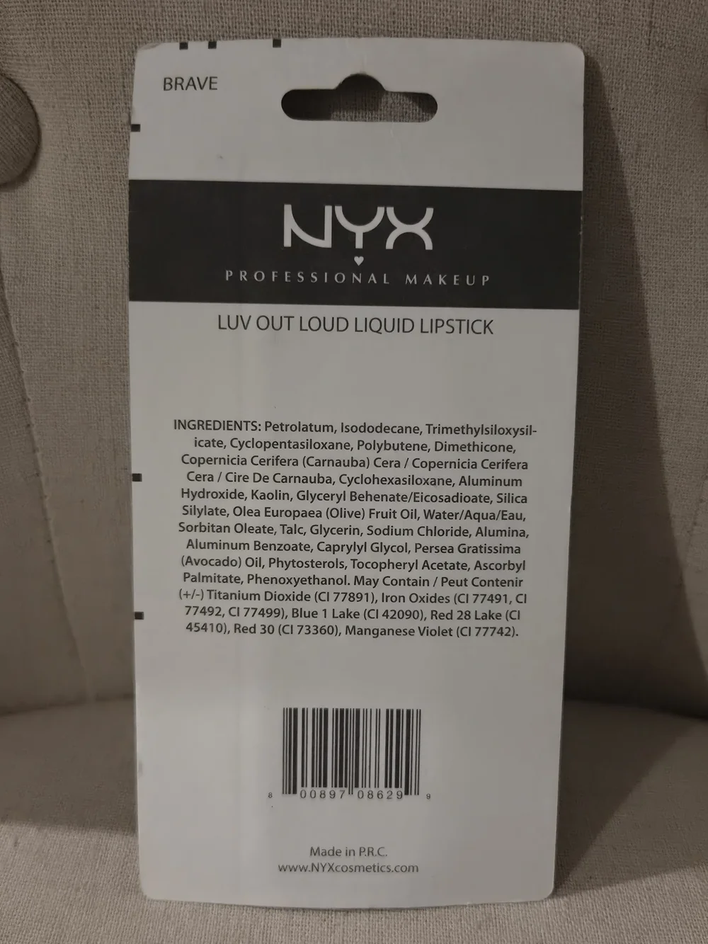 NYX Luv Out Loud Liquid Lipstick - Brave (Purple)